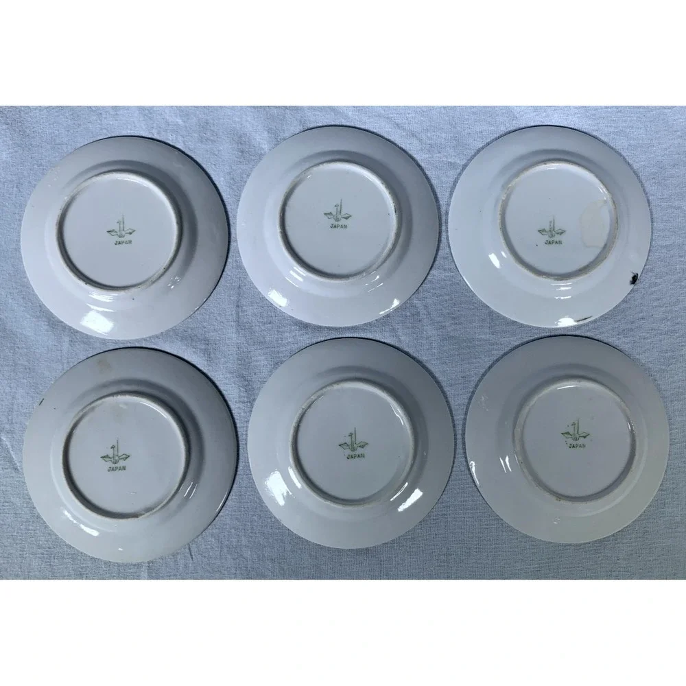 15 Pc Mini Porcelain Moss Rose Dish Set Hand Painted Gold Trim Japan